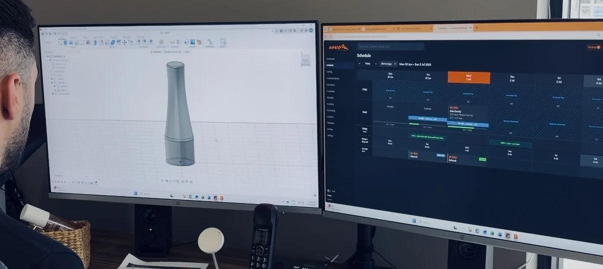 Mark designing custom 3D printed part in CAD software