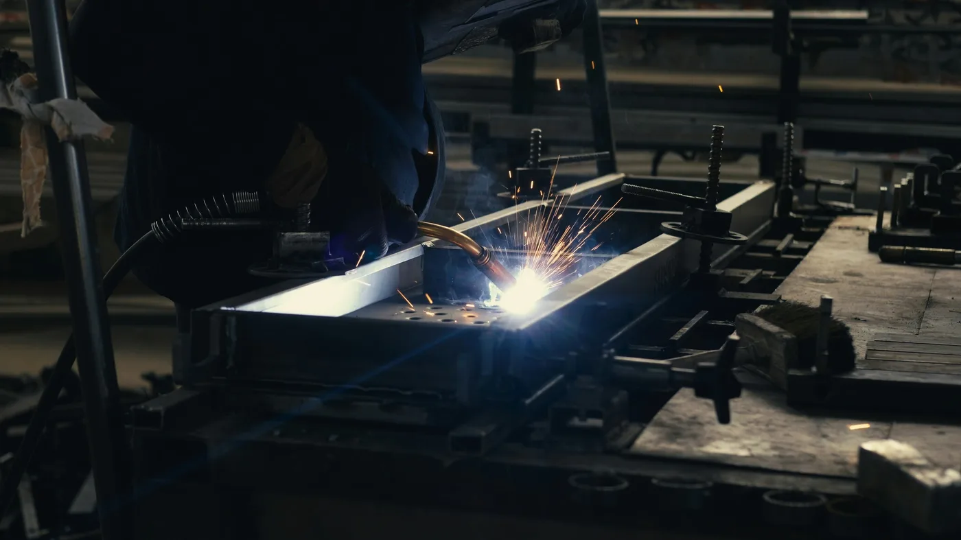Metal fabrication workshop — custom welding and metalwork